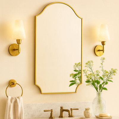  Miroir festonné Airius 36 x 24, acier inoxydable brossé Airius
