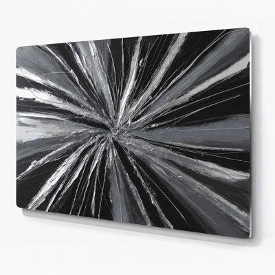 «Lyrical Abstraction 41», art mural en métal gris