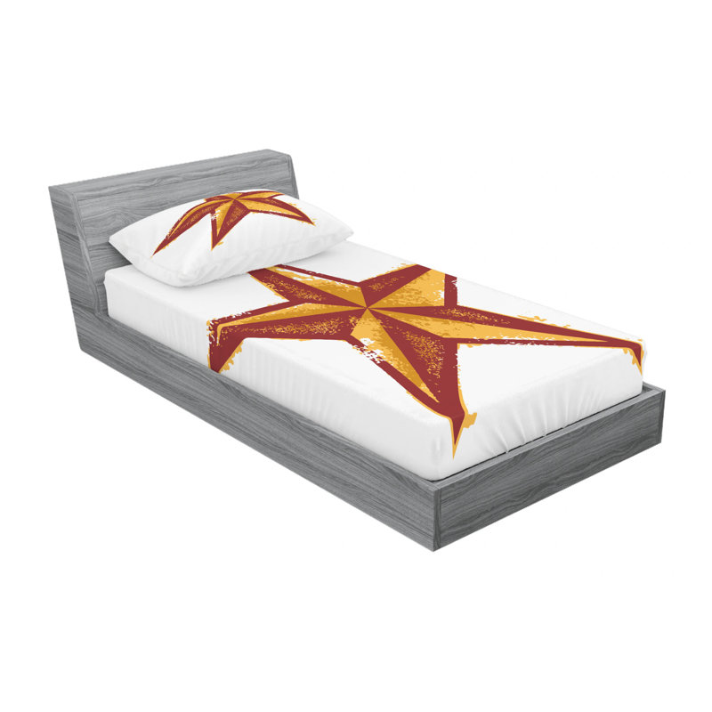 Ensemble de draps Grorn Western Star Worn, Ensemble de draps pour lit simple avec drap-housse