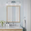 Ensemble de meuble-lavabo 4 lumières en chrome poli avec abat-jour en verre transparent Ilia-127379909-130106833