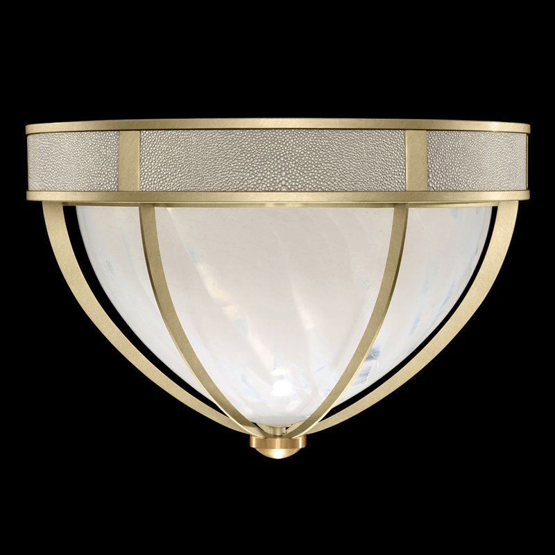 Plafonnier encastré rond 18,75 po Mirage, Coco, Feuille d'or douce standard / laiton