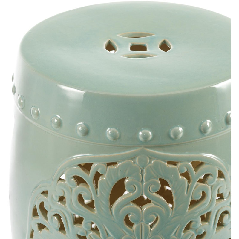 Nusrat Accent Stool, Seafoam