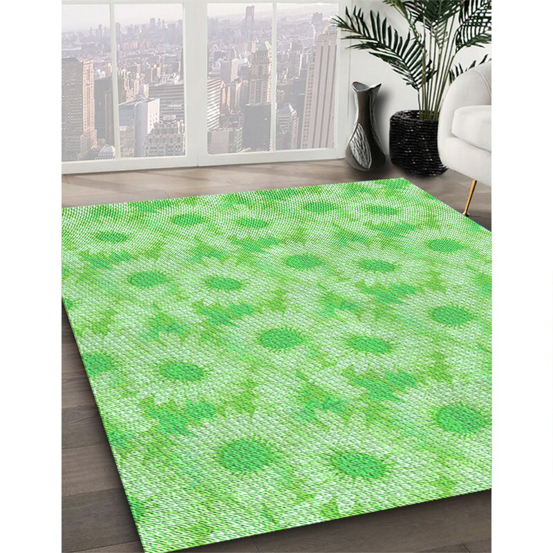 Floral Indoor Rug, Round 7'