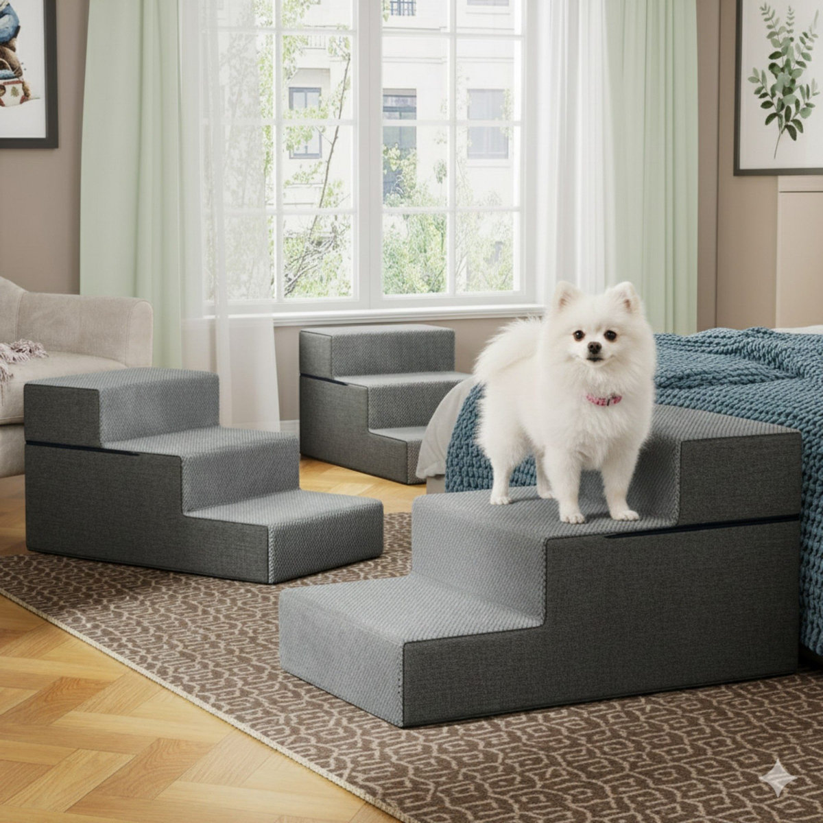 Amazing Dog Stairs Tall Bed Photos