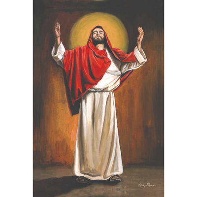 Praise Jesus 2 - Wrapped Canvas Painting