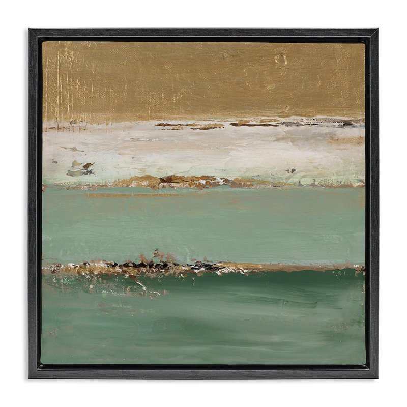 «Glam Streaked Gradient» par Patricia Pinto, Cadre flottant noir de jais, H 25 po x l 25 po