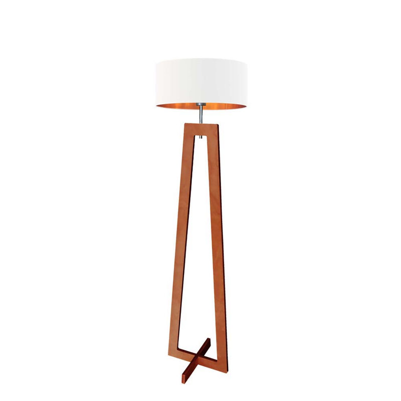 Nave 148cm Traditional Floor Lamp, White, Rose Gold