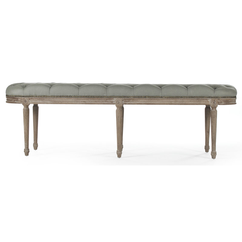 Michel Upholstered Bench, Asparagus Green