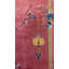 Antique Art Deco Room Size Wool Coral Rug