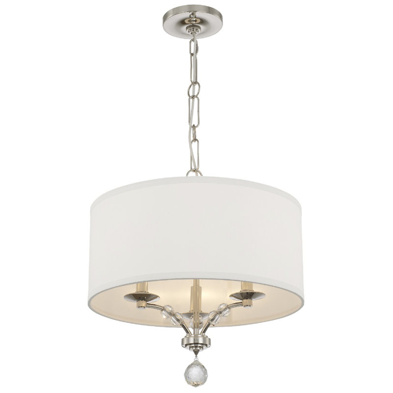 Lustre cylindrique à 3 lumières avec cristal Vann
