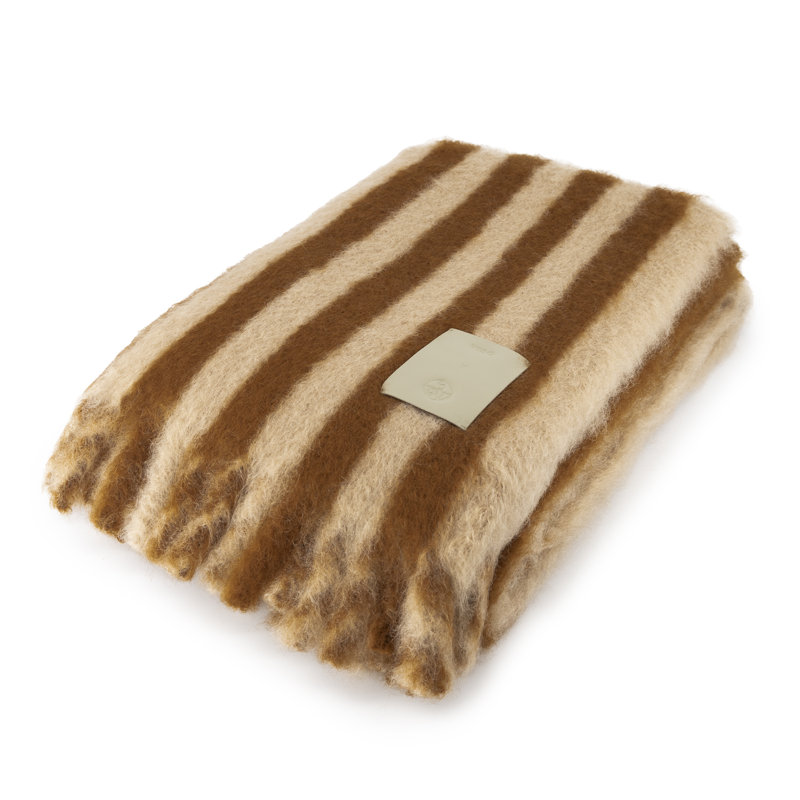 Hand Woven Blanket, Brown/Beige