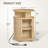 15.7" Round Fluted End Tables with Charging Station and Sliding Tambour Door-872214518