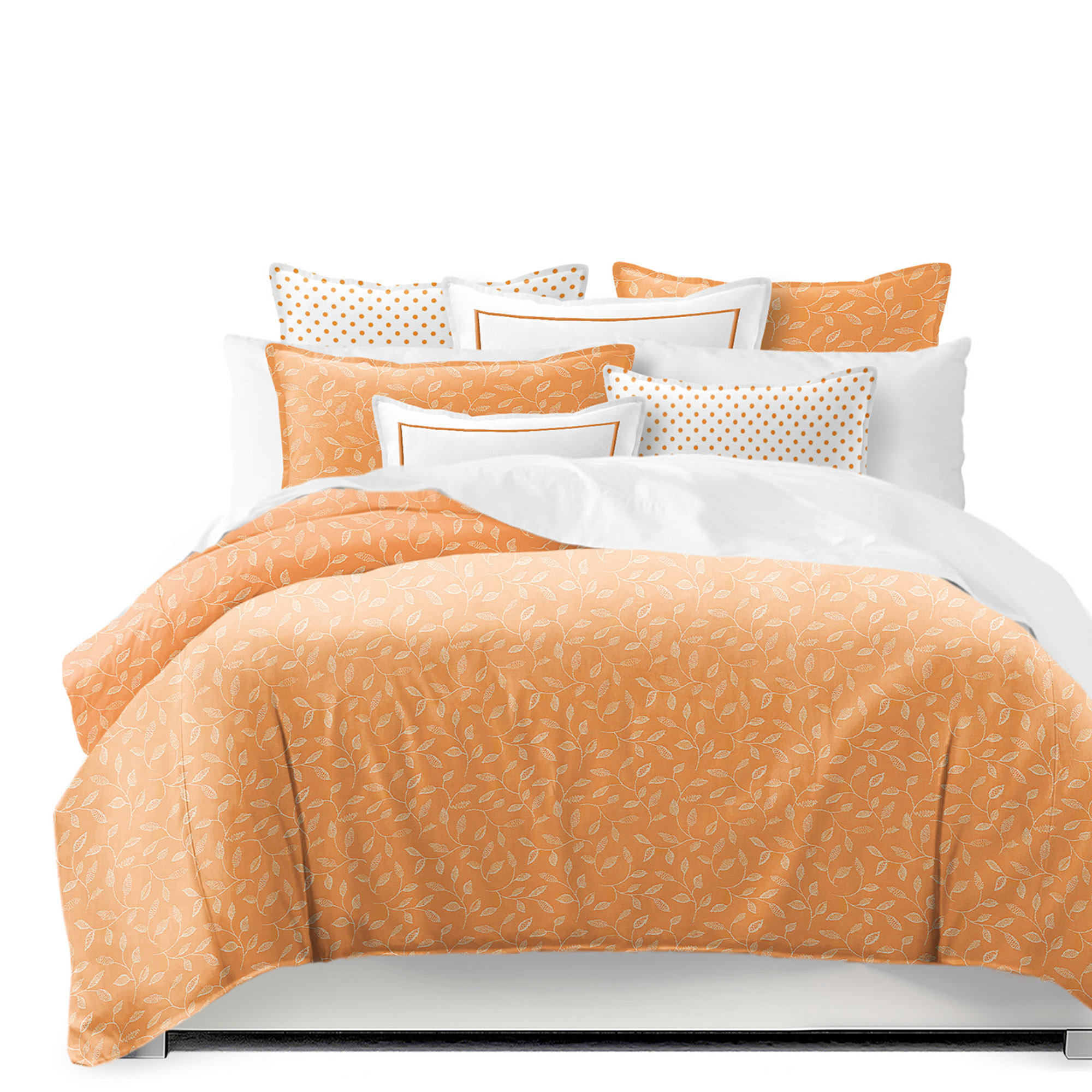 Lv Stylish Orange/Grey King Bed Sheet Set 3pcs - Bed & Trend