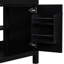 Meuble-lavabo de 76 cm avec lavabo en céramique, armoire noire moderne, 2 portes et étagère en forme de U pour un rangement optimal, espace optimisé
