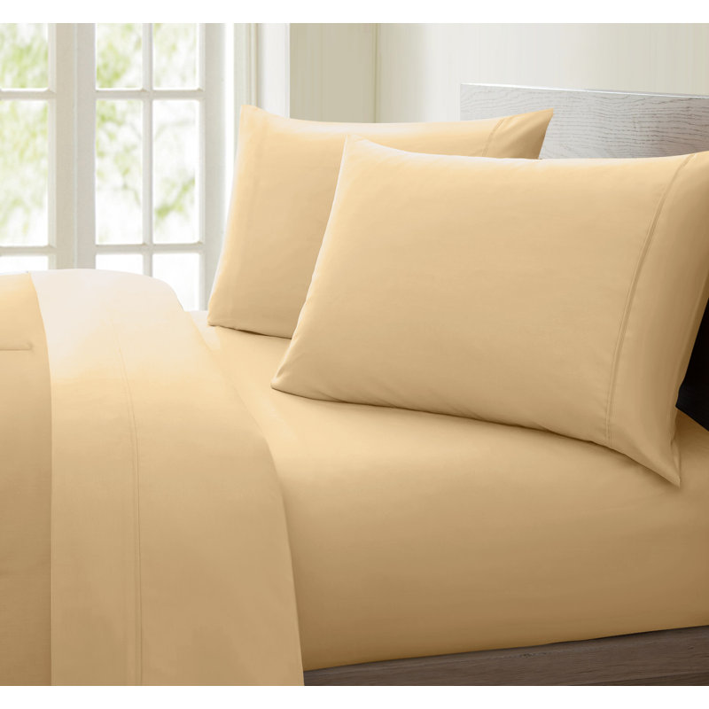 Egyptian Cotton Sheet Set, Taupe, Twin XL Sheet Set with 1 Pillowcase