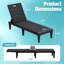 Ensemble de 2 chaises longues d'extérieur en résine avec 5 positions réglables, assemblage étanche et sans outil pour le patio près de la piscine-314605515