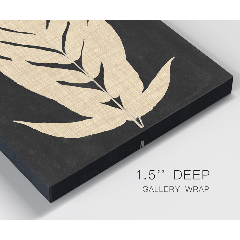 «Linen Fern II», reproduction d'art sur toile tendue, H 12 po x l 8 po x P 1,5 po