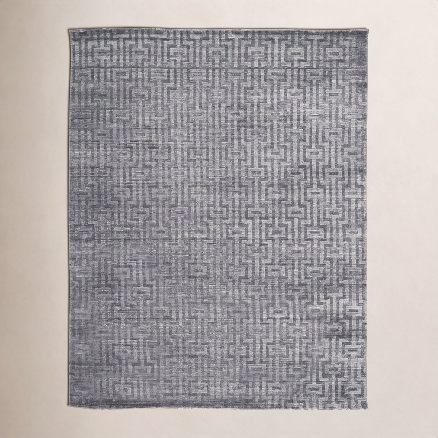 Marcia Dark Silver Gray Hand-Woven Geometric Rug, Rectangle 2' x 3'