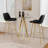 Pub Table and Velvet Fabric Pedestal Bar Stool Dining Set-1305968219-1277809731