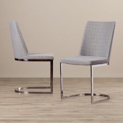 Chromium Upholstered Side Chair in Silver -  Corrigan StudioÂ®, CSTD1490 26233600