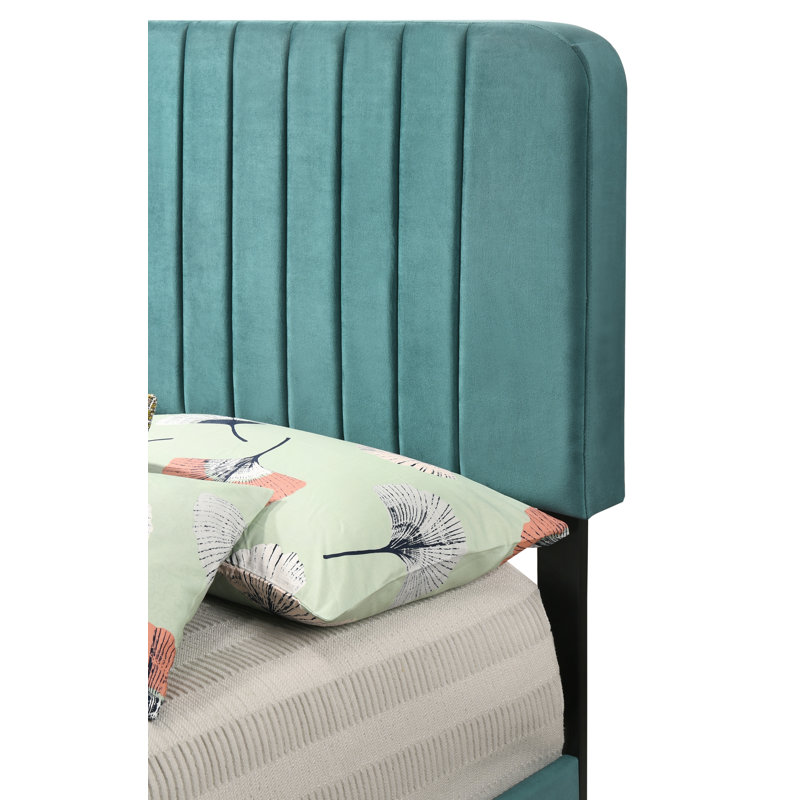 Anjelah Upholstered Standard Bed, Green, Full/Double