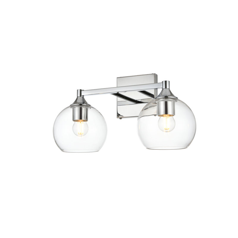 Lumière de meuble-lavabo à intensité variable, Chrome, Deux lumières, H 9 po x l 16 po x P 16 po