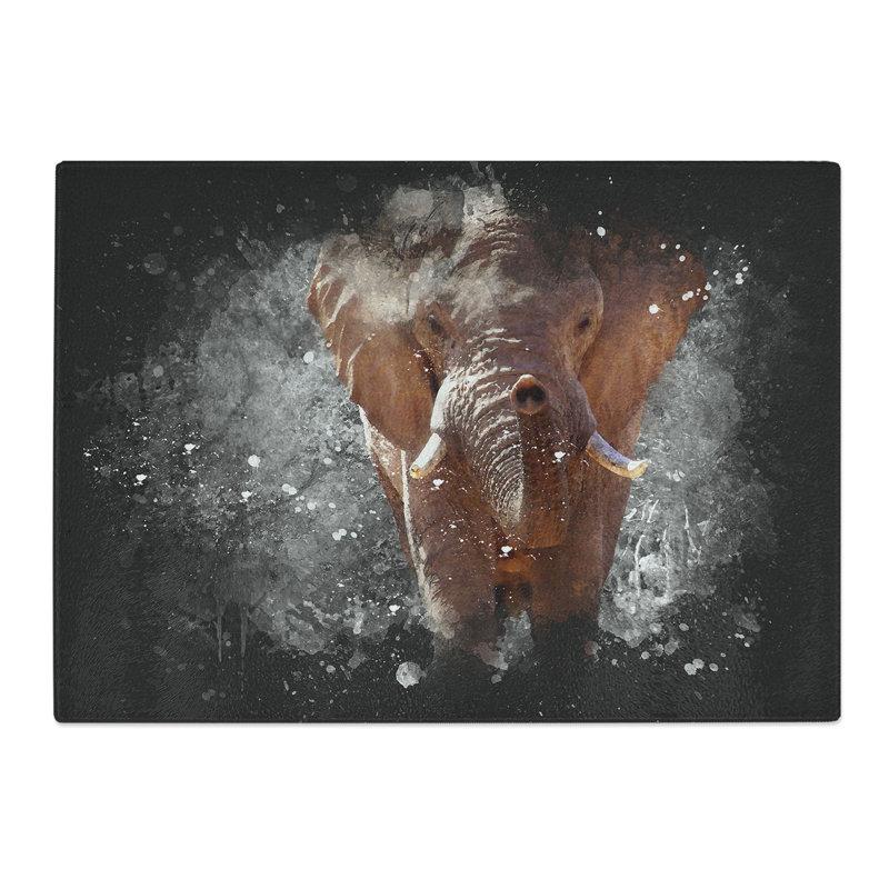 Elephant Vol.1 Paint Splash Chopping Board, 0.4cm H x 28.5cm W x 39cm L
