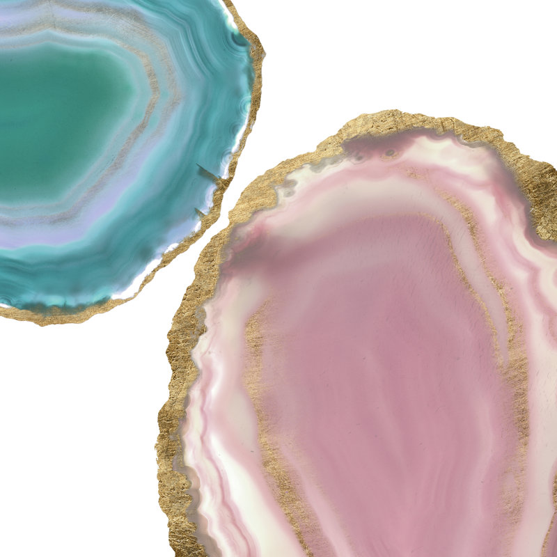 Gem Stones I - Wrapped Canvas Print, 91cm H x 91cm W