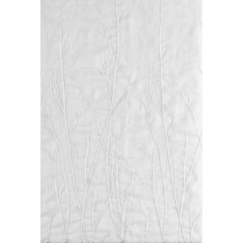 Semi Sheer Curtain Single Panel, White