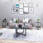 Table basse ronde en verre transparent, table basse transparente, table d'appoint moderne
