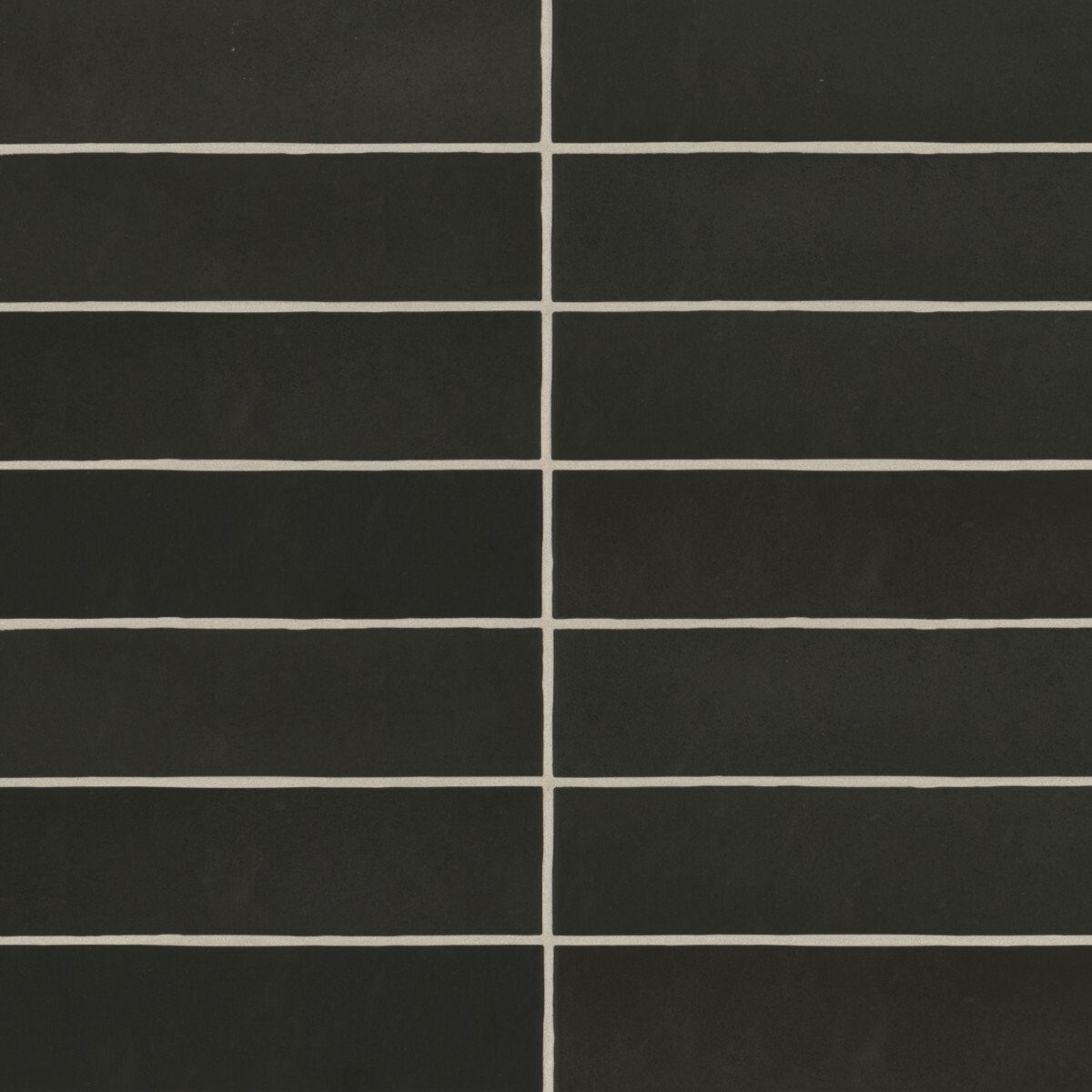 Makoto 2.5" x 10" Ceramic Tile, Kuroi Black