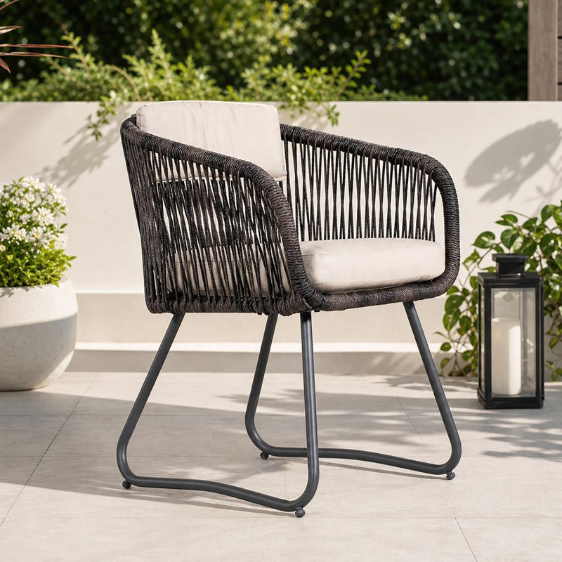 Chaise de patio avec coussins Melissa