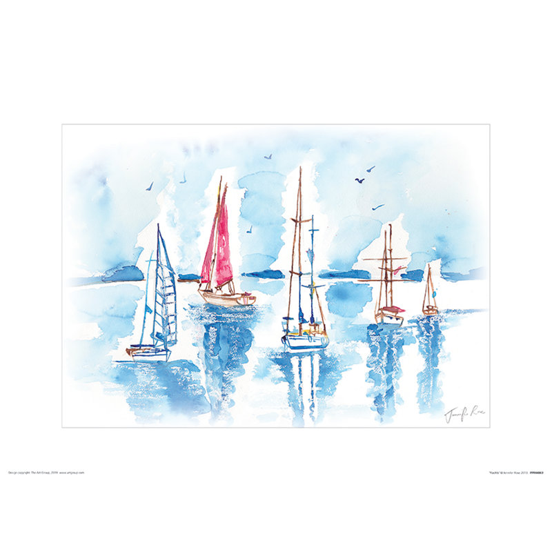 Yachts by Jennifer Rose - No Frame Painting