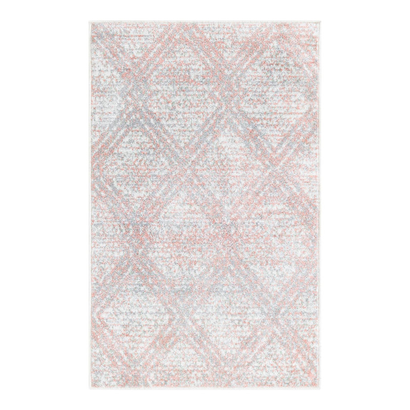Tapis Langley Street® Modern Trellis Massie, Rectangle 2 pi x 3 pi 1 po, Pink