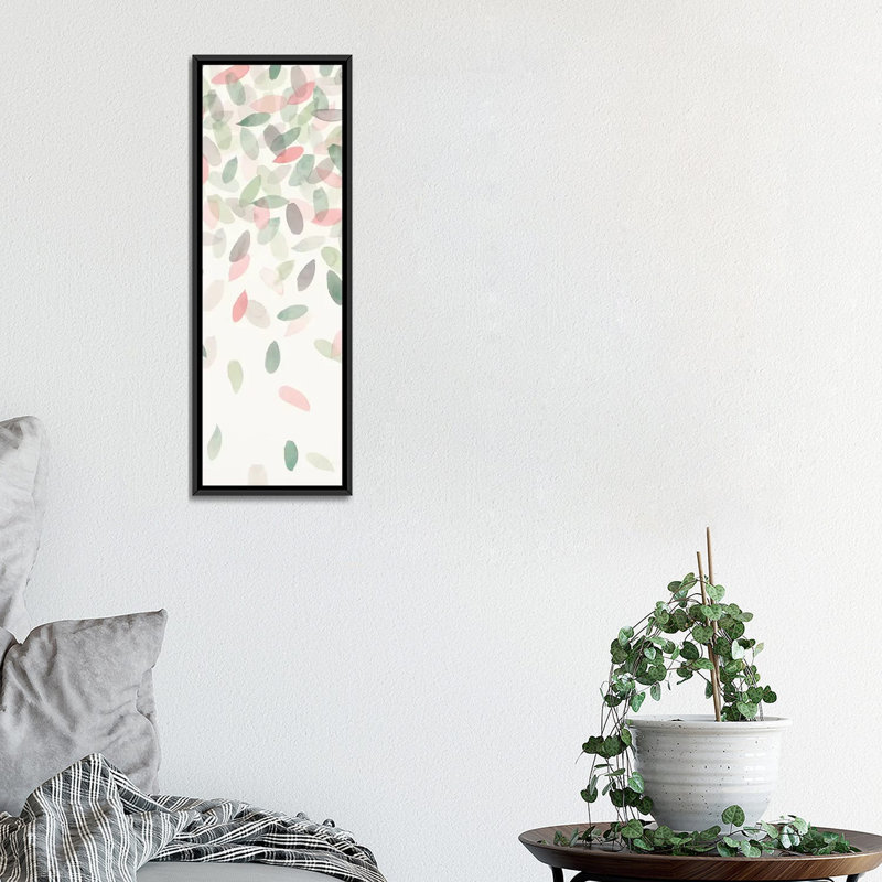 «Spring Cascade IV», impression sur toile tendue, H 36 po x l 12 po x P 1,5 po, Toile avec cadre noir