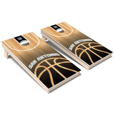 San Antonio Basketball All-Weather Composite Cornhole Board Set