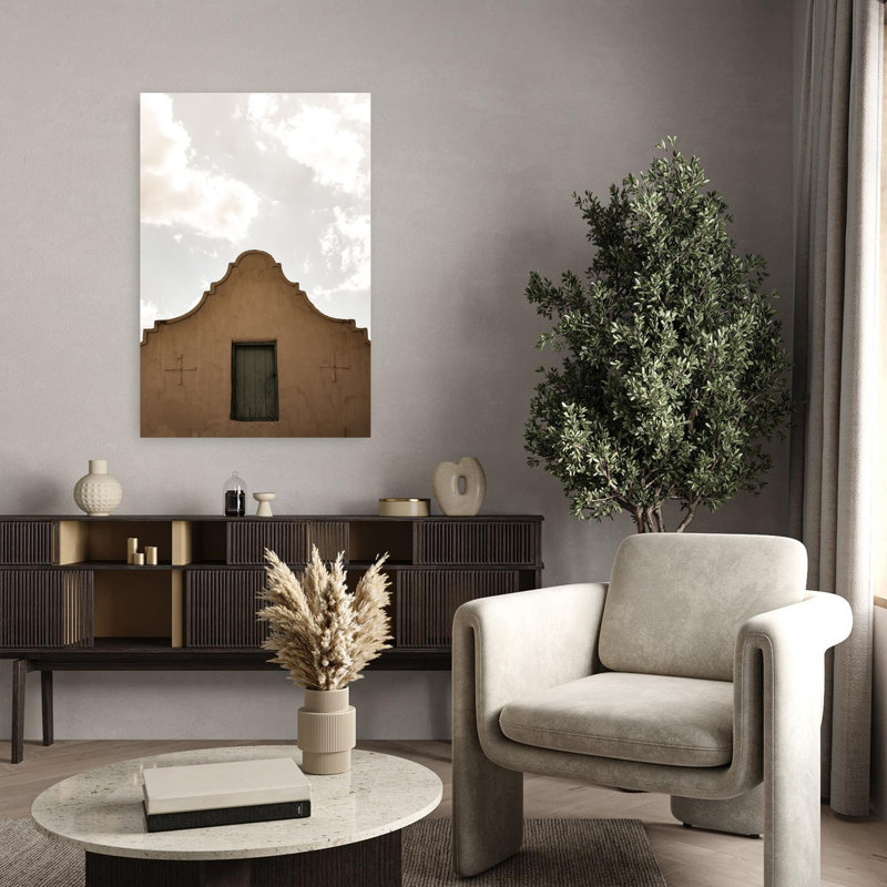 Art contemporain contemporain, architecture minimaliste rustique classique, H 36 po x l 24 po