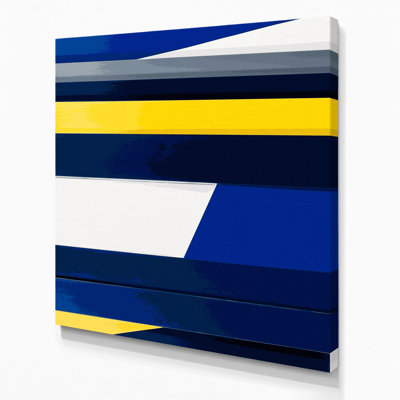 Hard Edge 68 Blue Canvas Wall Art