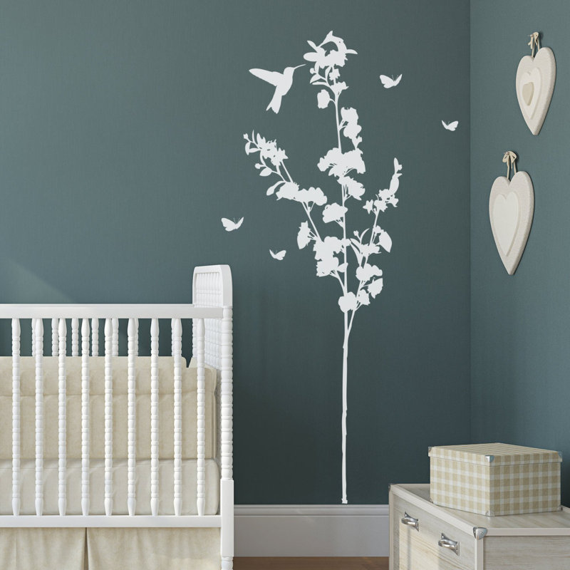 Plants & Flowers Wall Decal, Cream