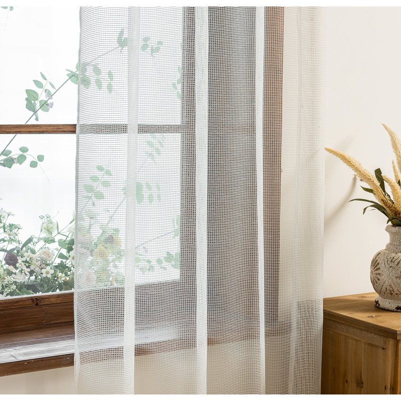 Light Filtering Polyester Back Tab Curtains Panel(Set of 2), Grey