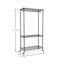 Heavy Duty Rolling Clothes Rack, Freestanding Garment Rack with 3-Tier Shelves, Sturdy Iron Closet Organizer with Lockable Wheels for Bedroom, Laundry Room Storage, Black