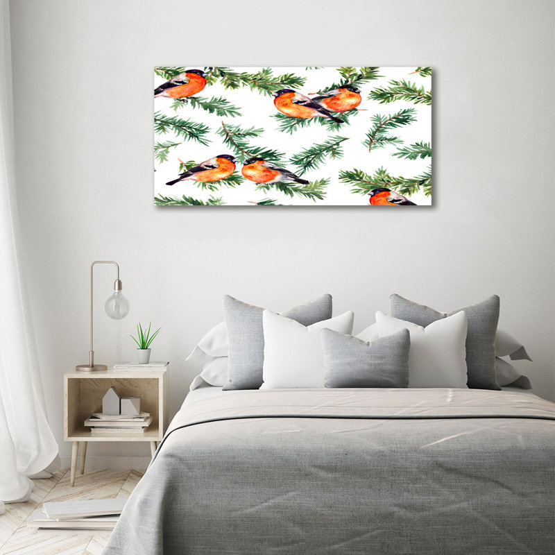 Robin On A Needle - Wrapped Canvas Print