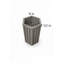 Hexagon Column Planter SM - Lightweight Aluminum with Modern Wood-Tone Finish and Adjustable Depth for Versatile Gardening-1535320091