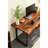  Live Edge Desk with U Shaped Legs and South American Walnut, with Keyboard Storage-854452115