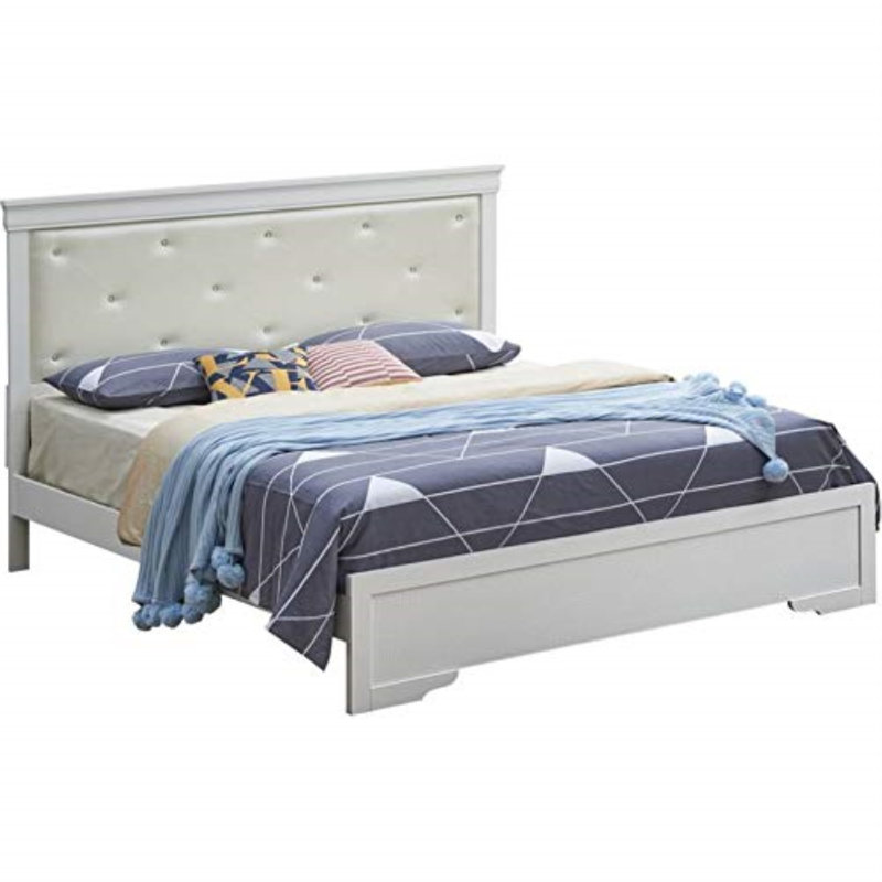 Upholstered Faux Leather Standard Bed