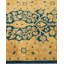 Tapis bleu noué à la main Yashvi, unique en son genre