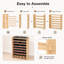 Natural Bamboo 72-Bottle 8-Tier Stackable Modular Wine Rack Display Shelf Large Capacity Wine Storage Organizer for Home Bar Kitchen Wine Cellar Elegant Space Saving Bottle Holder for Collectors Restaurants and Entertaining Use