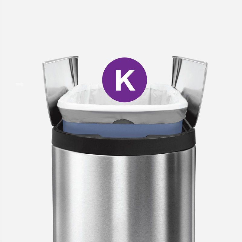Simplehuman Code K Liners, Pack Of 60 Liners, 50% Recycled Custom Fit Bin Bags, 35-45L, White