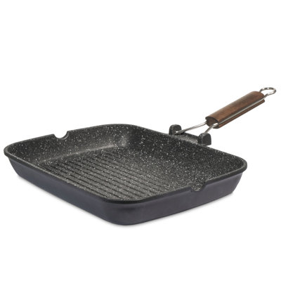 25cm Aluminium Grill Pan / Griddle Set
