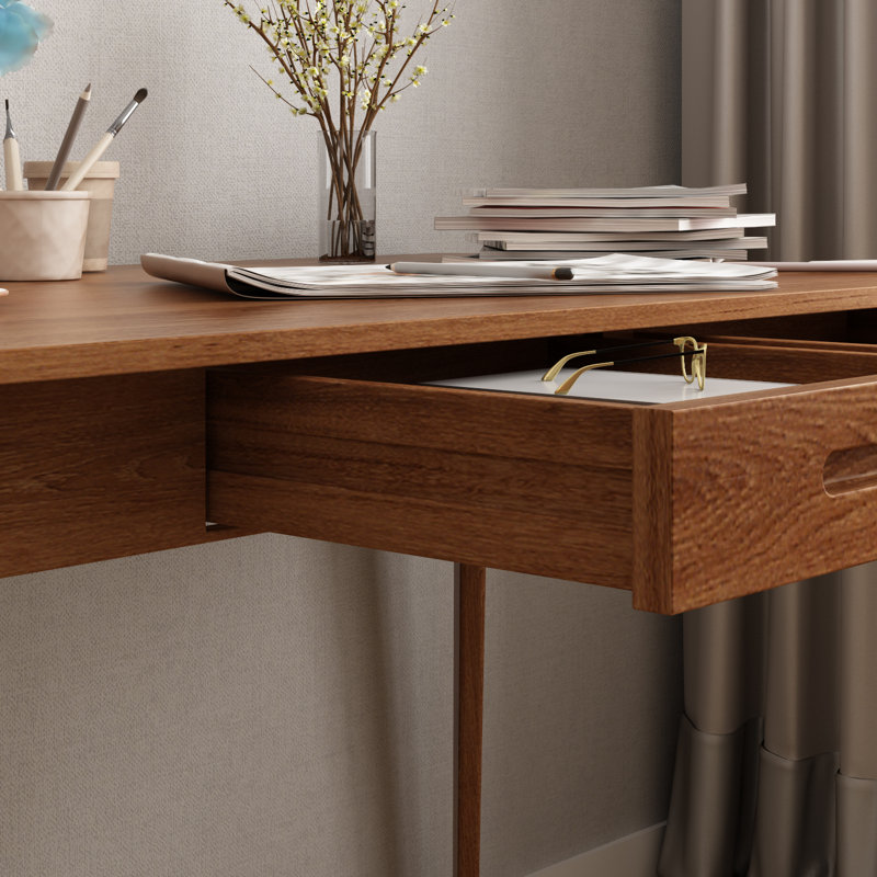 Baggio Writing Desk, Walnut, 29.5" H x 39.3" L x 21.7" W